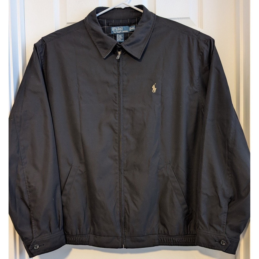 Polo Ralph Lauren Mens XXL Bi-Swing Jacket Black Windowpane Lining BEAUTIFUL!